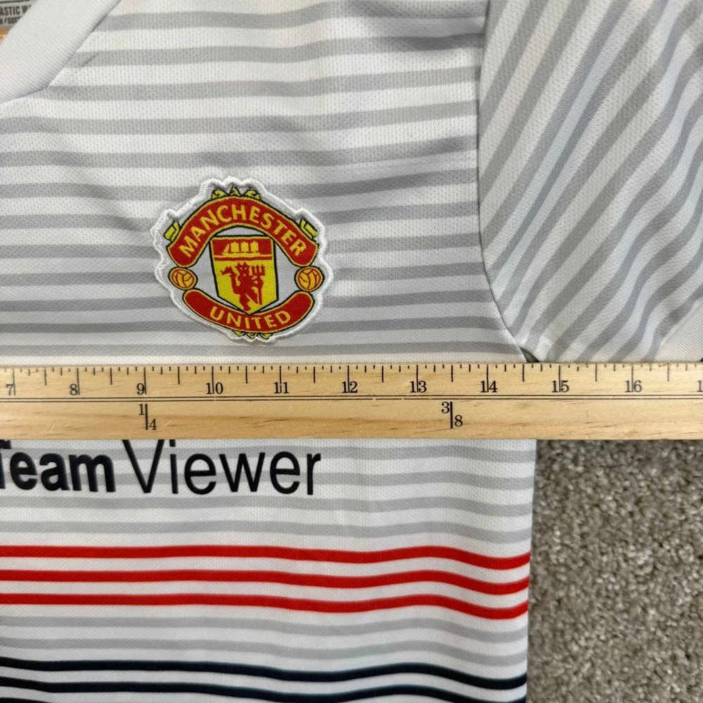 Adidas Manchester United 2021-22 Away‎ Jersey Youth Size 22 XS 5/6 Striped